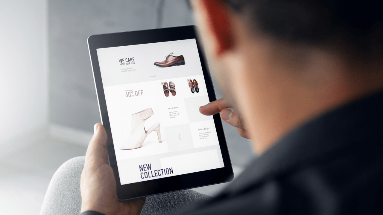 e-commerce on a tablet
